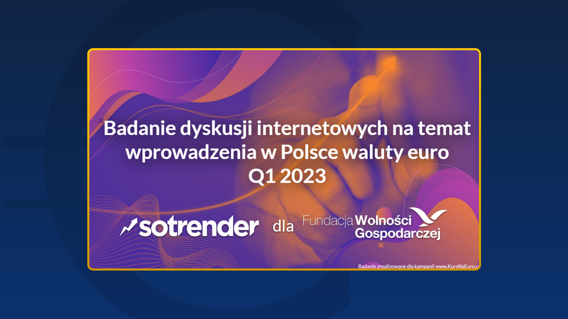 Badanie dyskusji internetowych na temat wprowadzenia w Polsce waluty euro Q1 2023