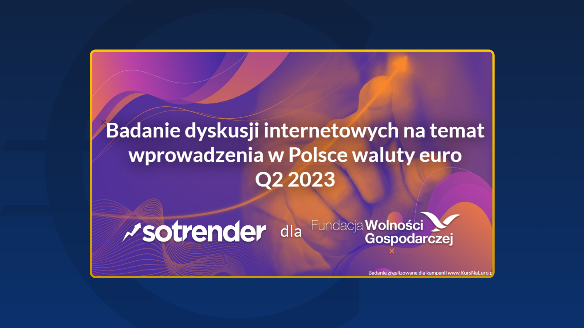 Badanie dyskusji internetowych na temat wprowadzenia w Polsce waluty euro – Q2 2023